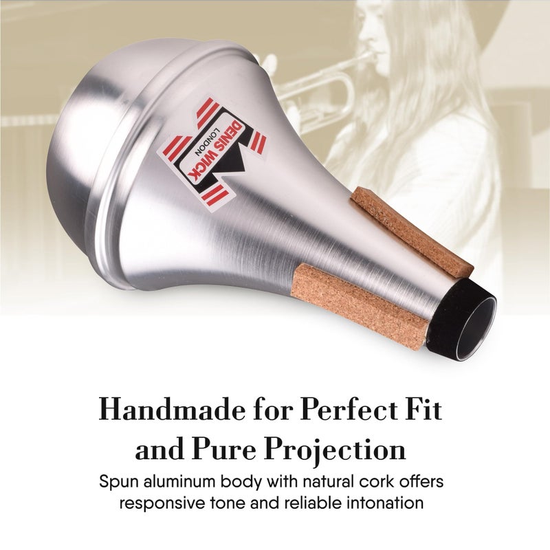 Denis Wick Straight Mute for Trumpet or Cornet, 5504 - Hand-Spun Aluminum Mute with Natural Cork - Brilliant Tone, Reliable Intonation & Tight-Bell Fit for Performance - 6.1 x 3.4 x 3.4 In, 2.26 oz - Image 5
